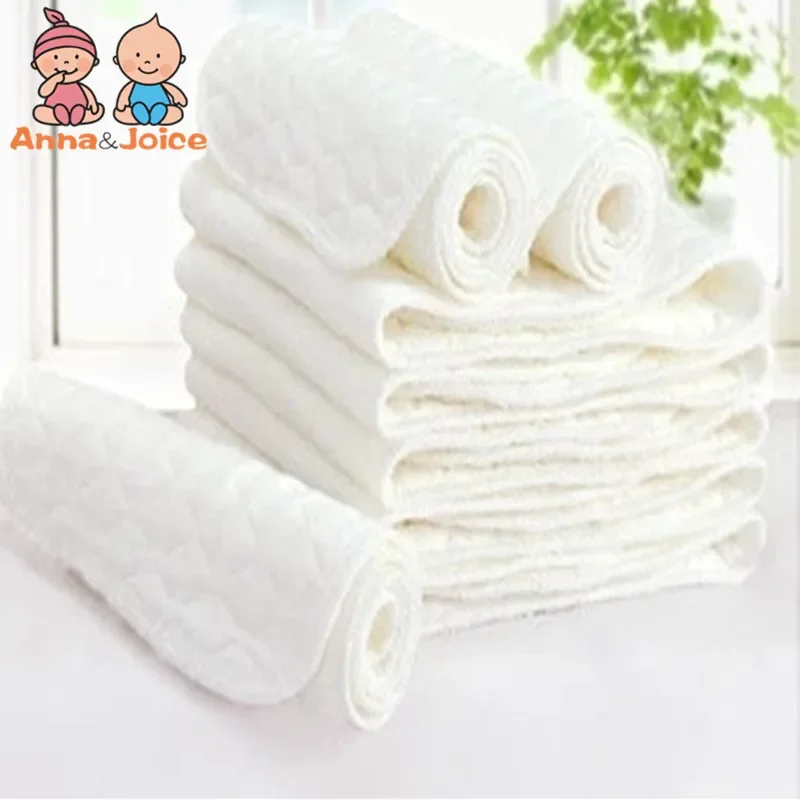 10Pc 3Layers of Ecological Cotton Baby Diaper Paper Can Be Used Repeatedly Strong Water Absorption