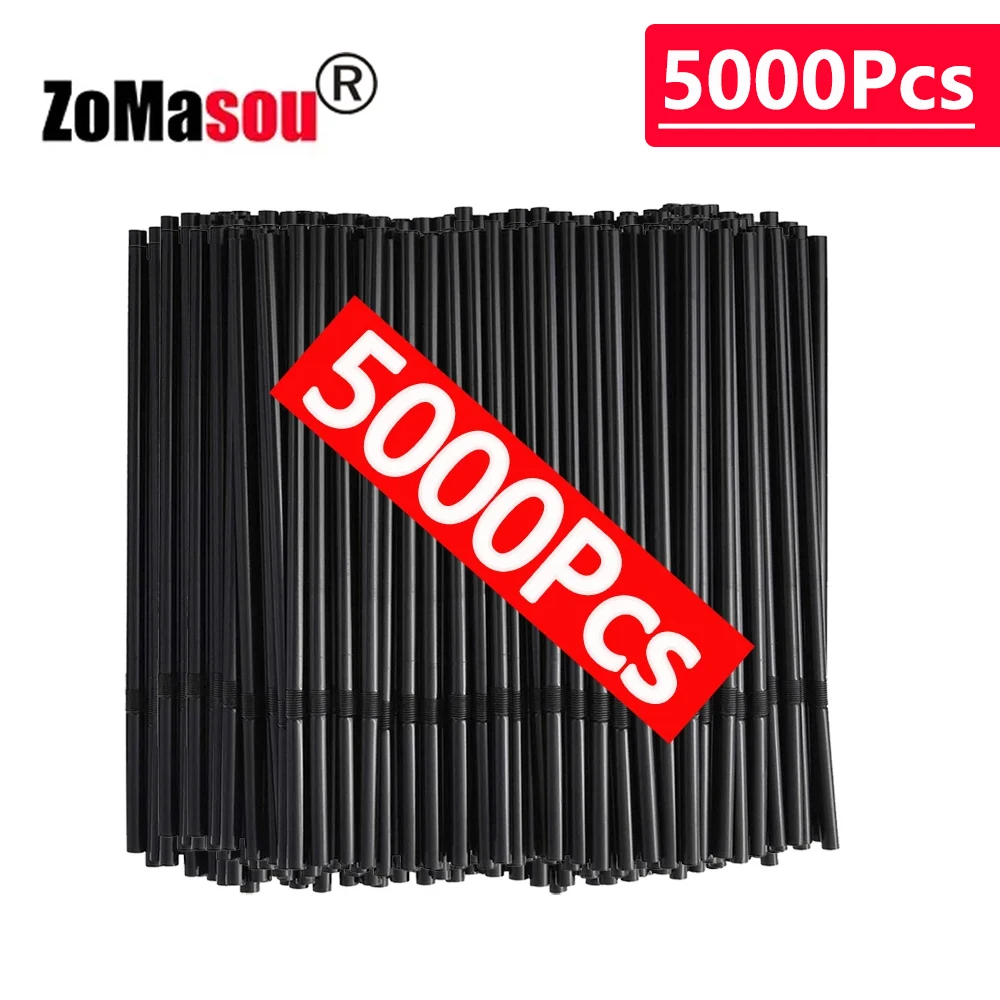 Plastic Straws Drinking Straws 50/3000/5000PCS Wedding Party Milk Tea Bar Kitchen Cocktail Beverage Straw Home Cola straw
