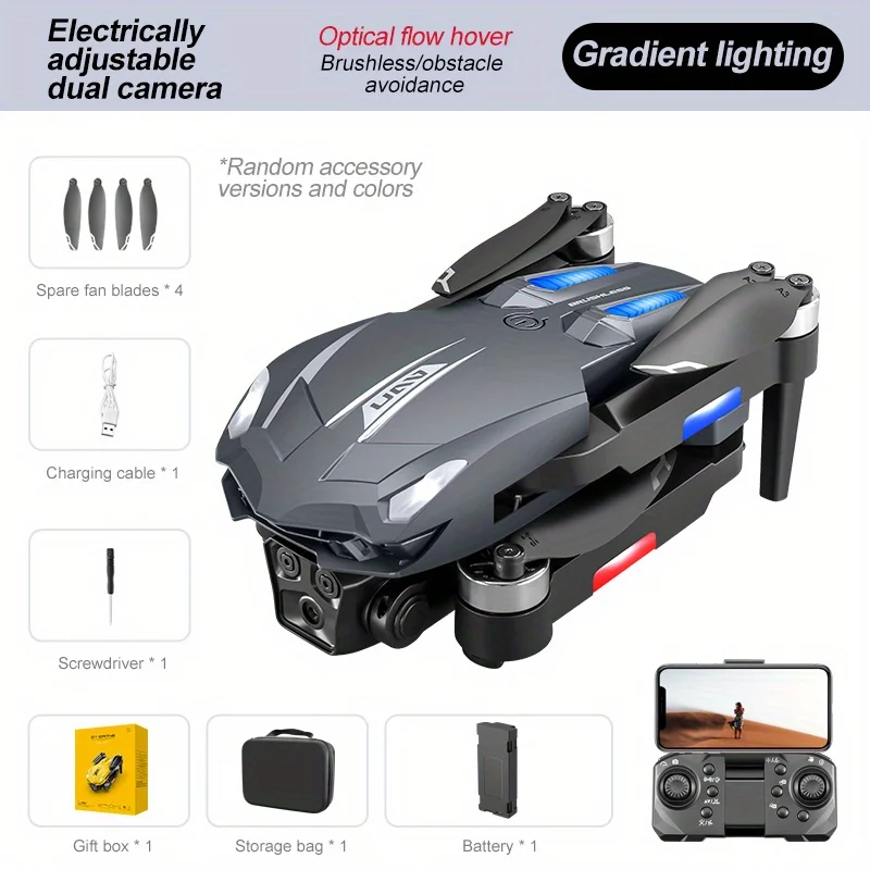 Drone D11 Noir/Jaune 4K HD Caméra WiFi Quadricoptère RC