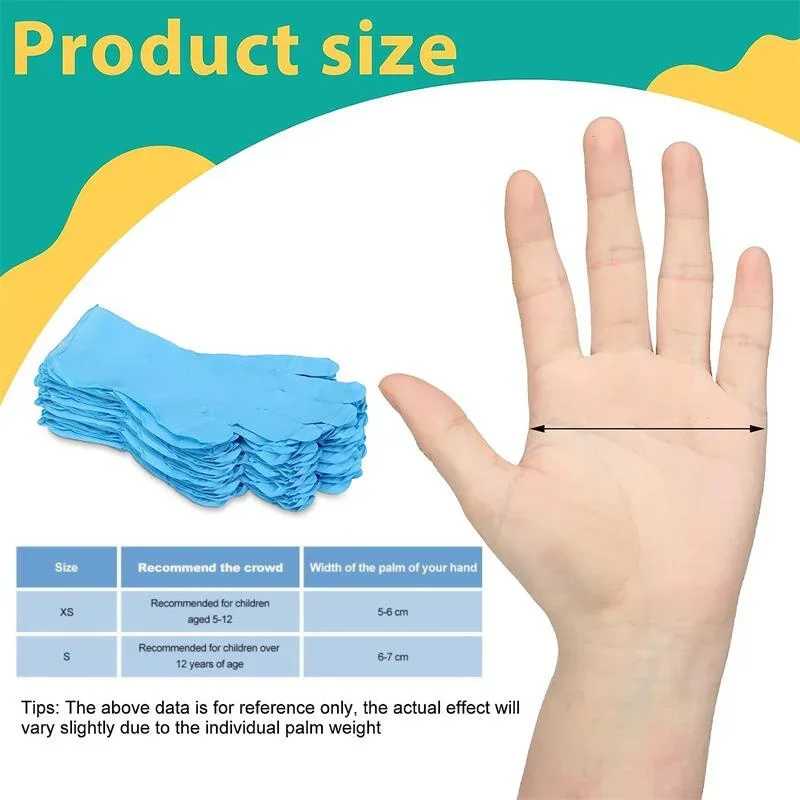Disposable Gloves Nitrile Gloves Protective Gloves For Kids Ages 5-15