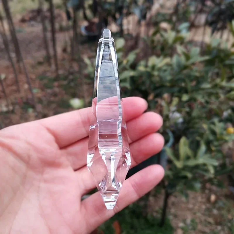 1pcs Crystal Suncatcher Christmas Tree Chandelier Parts Prism Hanging Pendant Home Garden Wedding Decoration Sun Catcher