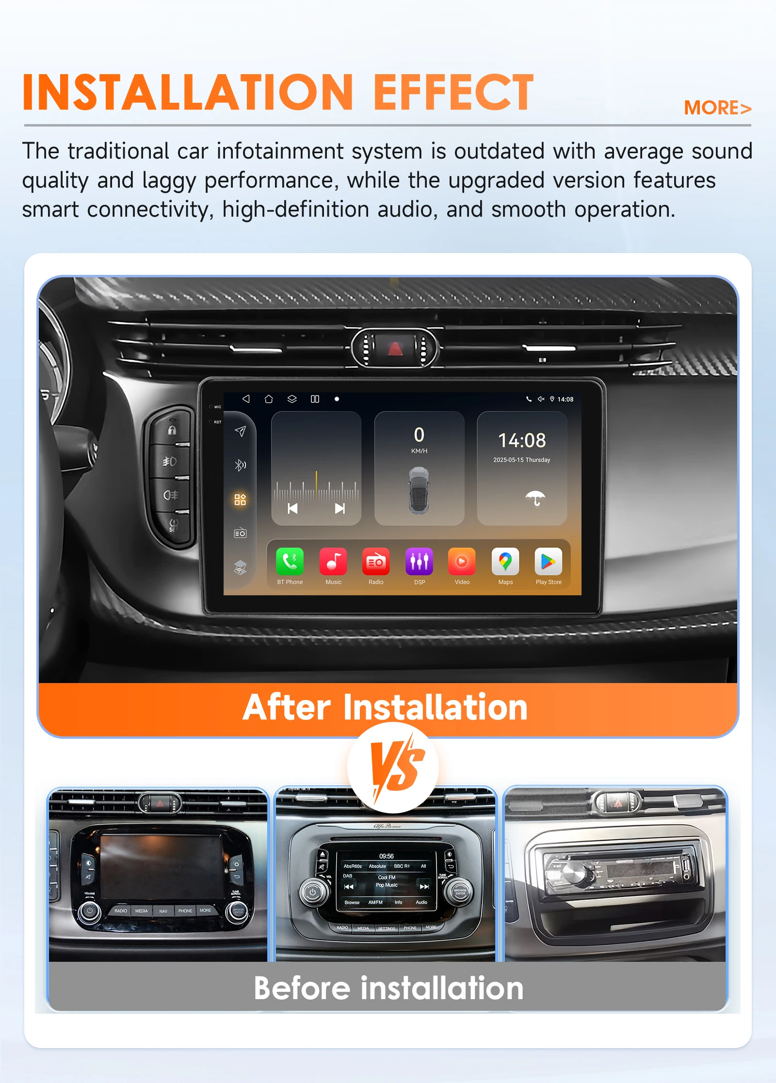 6115 Auto-Radio Android für Alfa Romeo Giulietta 2015-2018 Carplay Auto-Multimedia-Player Intelligenter Bildschirm Autoradio GPS 8-Kern – Detail 4