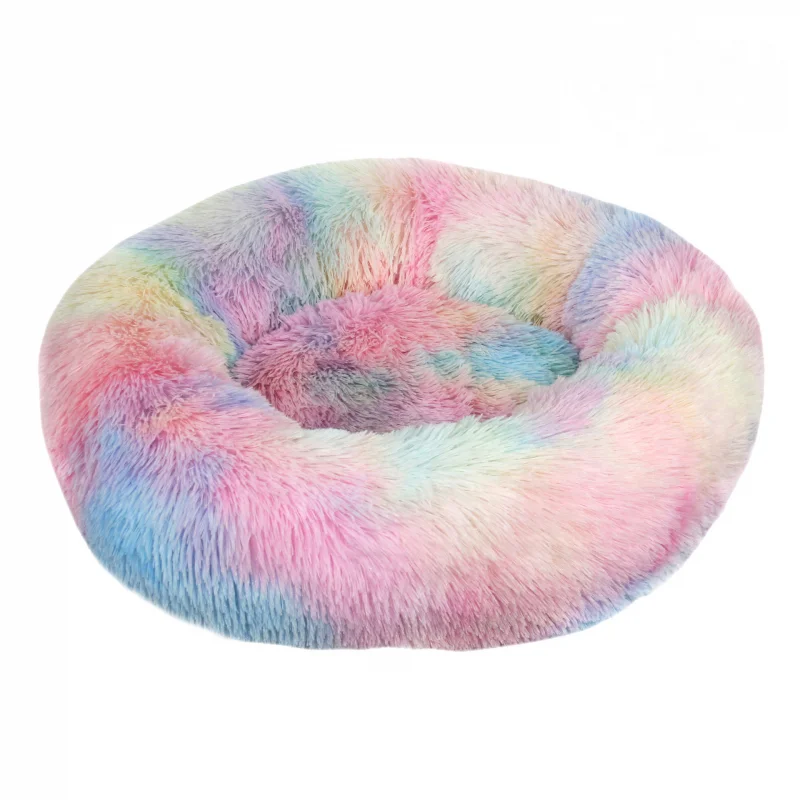 

Pet Cat Dog Bed Plush Round Kennel Super Soft Washable Cat Mattress Outdoor Portable Pet Cat Dog Supplies Accessories