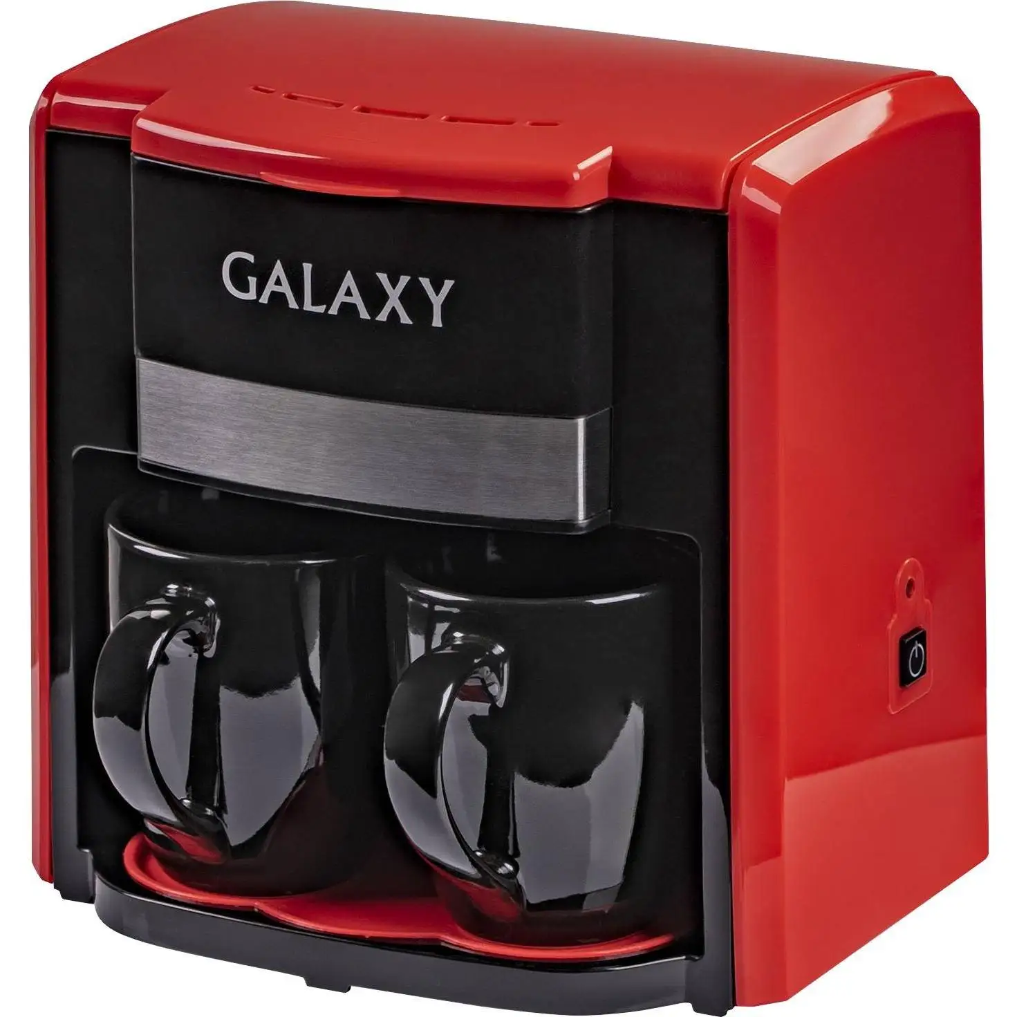 Кофеварка Galaxy GL 0708 (750 Вт; 2 чашки; съемный фильтр; автоотключение; мерная ложка; цвет: красный)