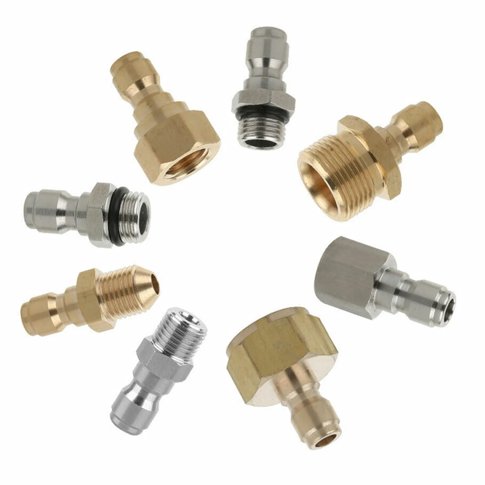 High Pressure Washer Connector 1/4 Inch Quick Release Connector Coupler Fitting For Garden Hoses Car Washer Lance Connector G1/4