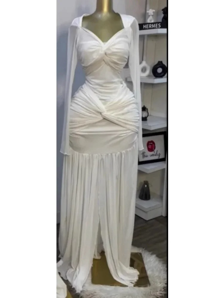 Wmstar Dress Wholesale A Sexy Slimming Strapless Long Solid Color with Cross Border Mesh Fabric Europe America Autumn of 2025