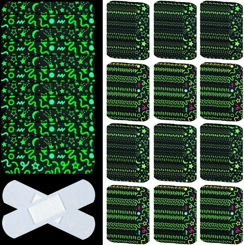 50pcs/set Luminous Band Aid Night Glow Light Plasters Fluorescence Woundplast Dressing Patch Noctilucent Adhesive Bandages 4