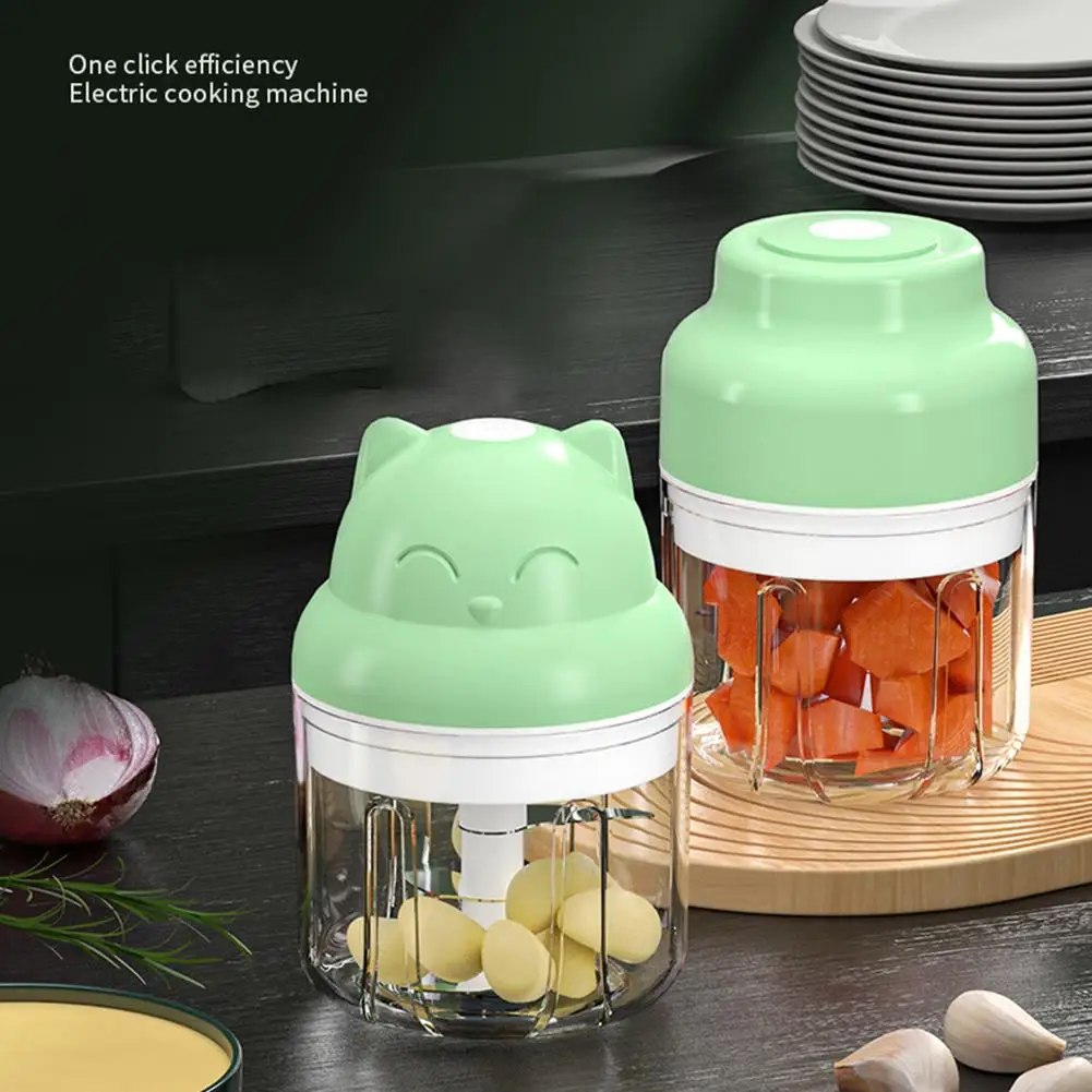 250ml Mini Electric Garlic Masher Press Mincer Portable Wireless