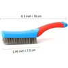 Wire Brush Duty Stainless Bristles With Plastic Handle Grip For Rust, Wielding Slag, Dirt & Paint Scrubbing With Deep Cleaning 2