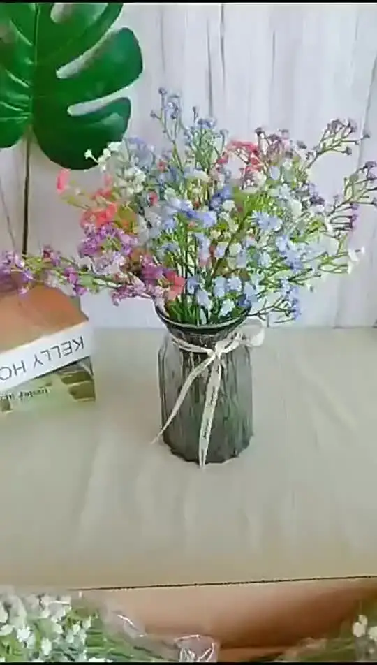 Gypsophila Plastica 100 Pezzi Fiori Artificiali Gypsophila Bianchi - 100 Pezzi Per Decorazioni Matrimoni E Casa Fiori Artificiali Per Cimitero - 5