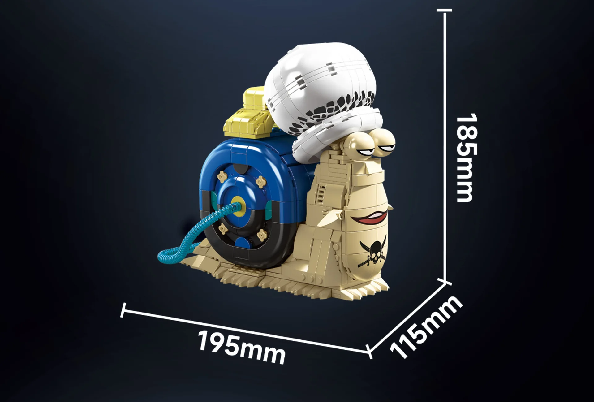 Den Den Mushi Telefon Charme Bausteine MOC Eine Schnecke 3D Modell DIY Mini Ziegel Stück Figur Spielzeug Für Kind Weihnachten geschenk – Detail 12