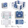 1Pc 14 Panels Baby Gate Playpen Spacious Area Foldable Baby Playpen Easy to Assemble Plastic Indoor Crawling Grille Indoor Toys 6