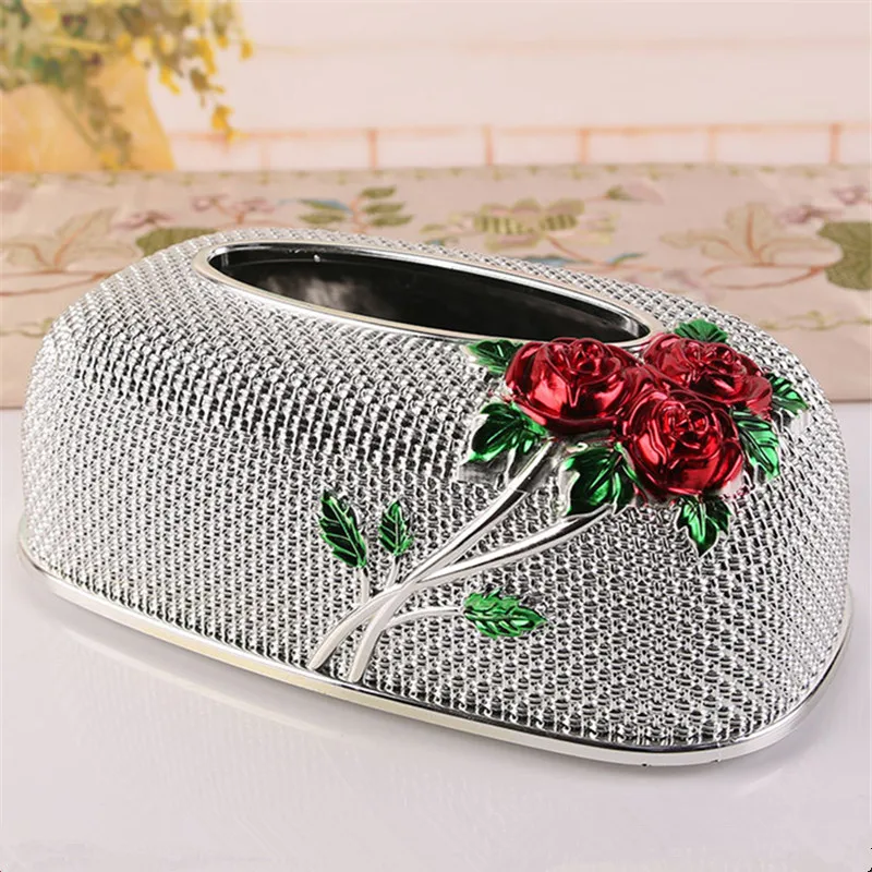 

1PCS European Style High Grade Diamond Tissue Box Household Pumping Paper Napkins Kitchen Napkin Holder Servilletero