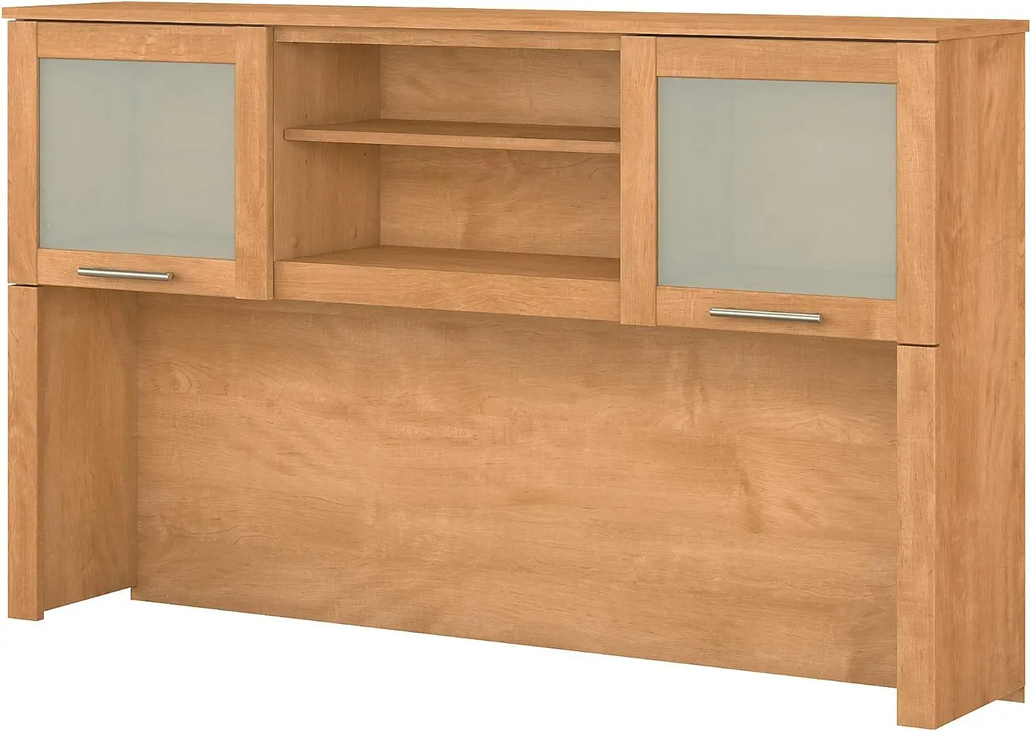 

Bush Furniture WC81431 Desk Hutch, Attachment with Shelves and Cabinets for Home Office, 60W, Maple Cross