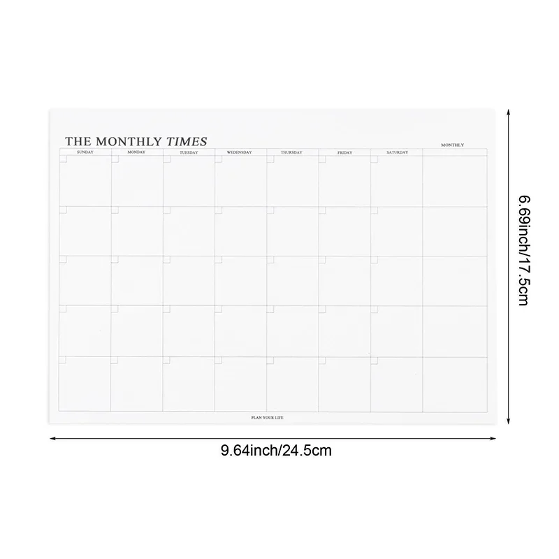 Undated Weekly & Monthly Planner Notebook - Korean Stationery