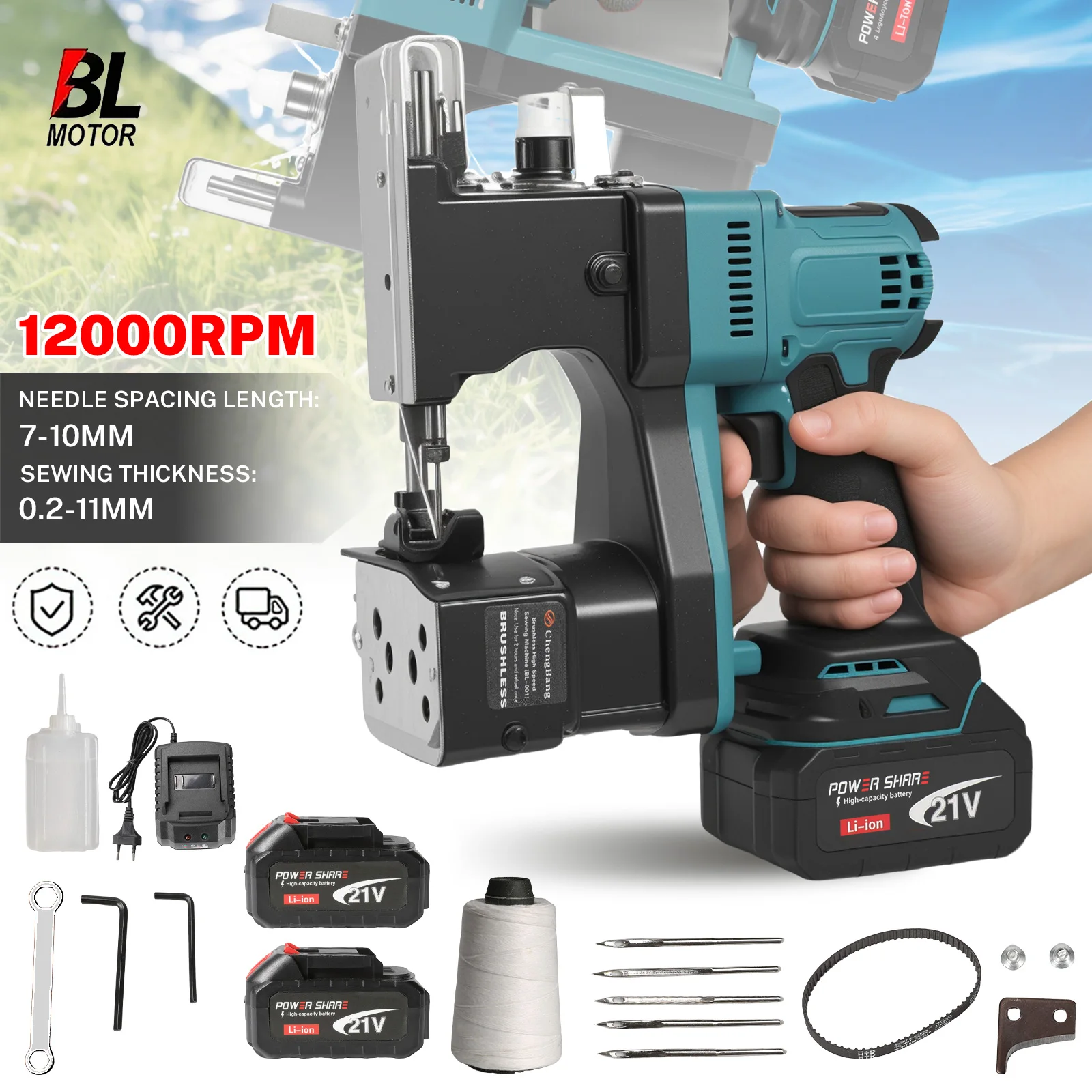 Bürstenlose Taschennähmaschine 12000 U/min Automatischer Fadenschneider Verpackungsmaschine für Vliesstoff-/Leder-/Papiertüten – Detail 6