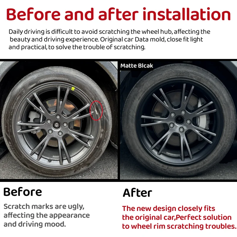 Wheel Protective Cover 4PCS 19-Inch Wheel Hubcap Protection Ring Full Rim Cover for Tesla Model Y Accessories wheel hub covers wheel hub caps wheel hub protector