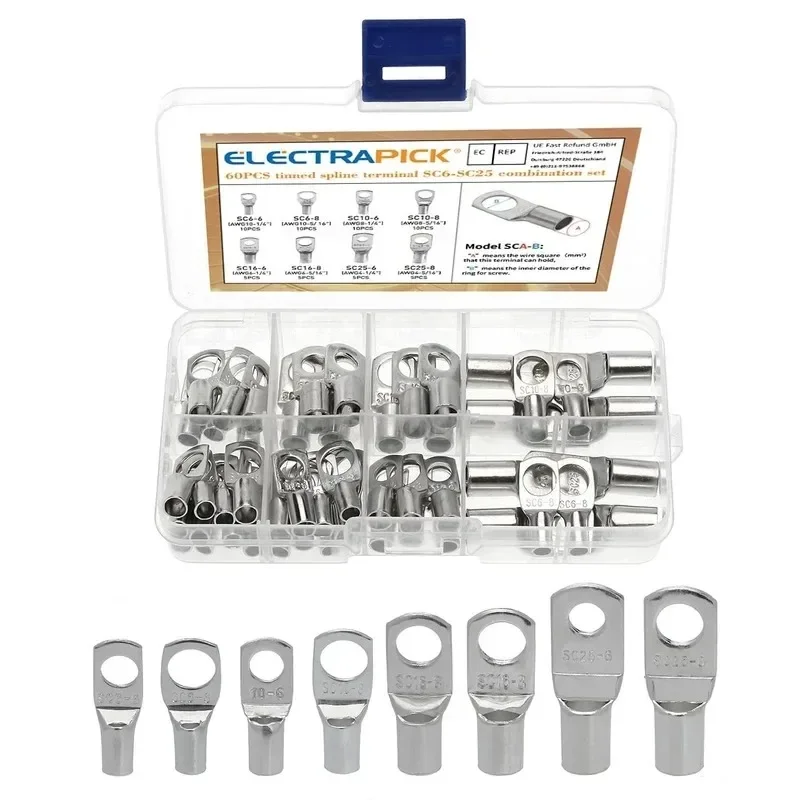 bateria terno do conector sc10 6 sc16 8 sc25 8 60 pcs 100 pcs 170pcs 03