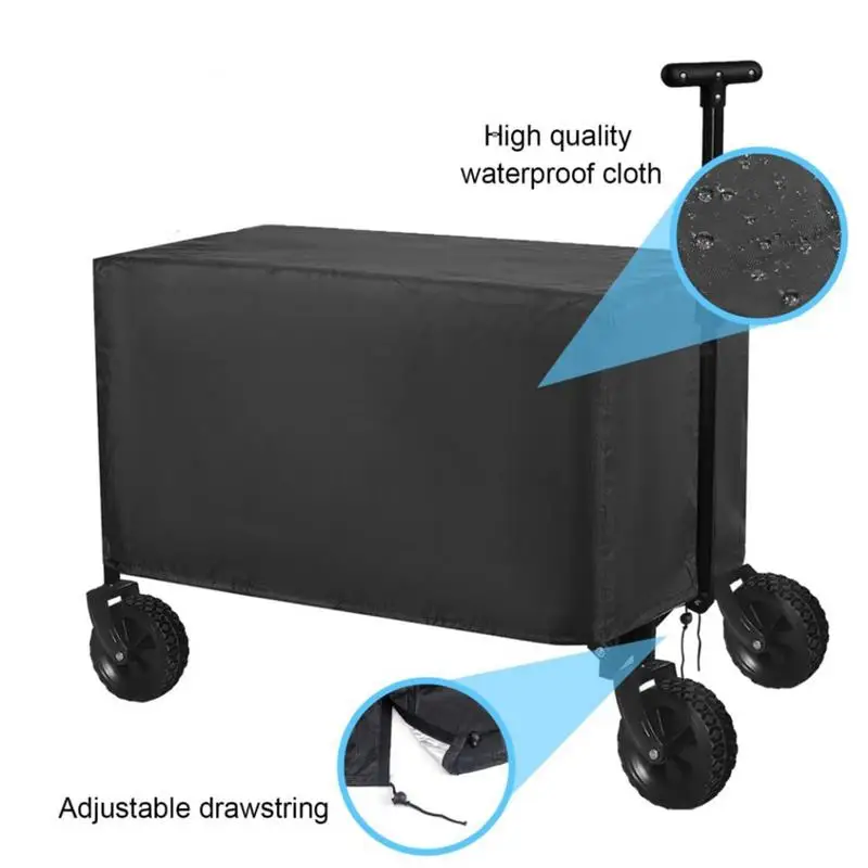 Housse De Protection Chariot Pliant Extérieur – Tissu Oxford 210D Imperméable – Housse Anti-Poussière Pour Chariot Jardin/Camping