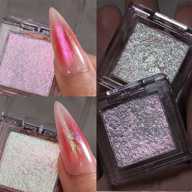 1 Scatola Glitter Chrome Shell Pearl Nail Powder Pigment Mirror Aurora Laser Gold Silver Nail Shiny Dust Manicure Fai Da Te Nail Art Decor