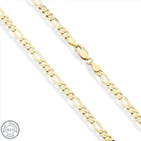 925 Sterling Silver Figaro Chain Necklace For Men 5mm