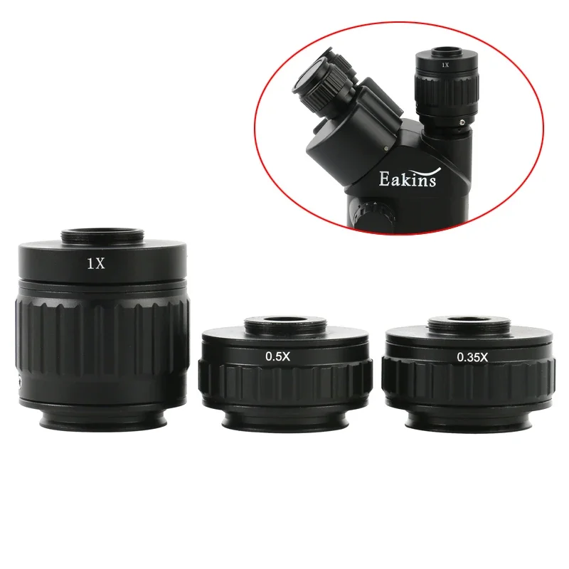 microscope adapter CTV 0.35X 0.5X 1X Focus Adjustable C Mount Adapter 38MM Ring for New Type Of Trinocular Stereo Microscope