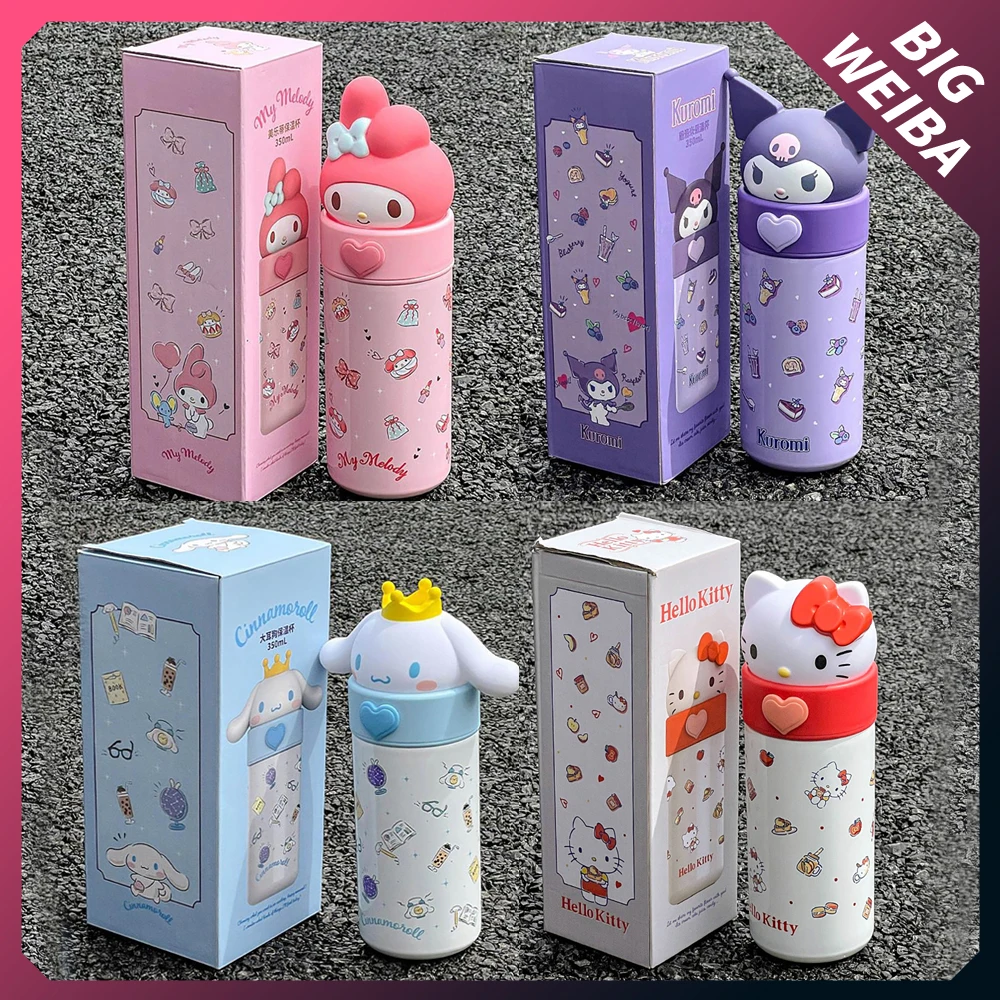 

350Ml Sanriod Hello Kitty 316 Stainless Steel Thermal Mug Cute Doll Kawaii Outdoor Portable Leak-Proof Vacuum Thermos Bottle