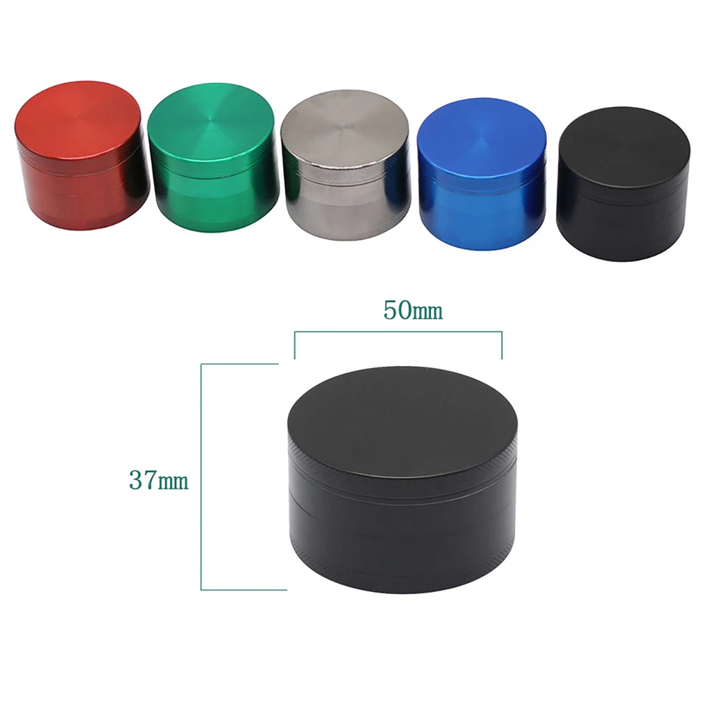 50mm Zina Alloy Herb Grinders Durable Herb-medicine Mills 4-layers Spice Kibbler Smoking Accessories for Smoker Holiday Gifts 2