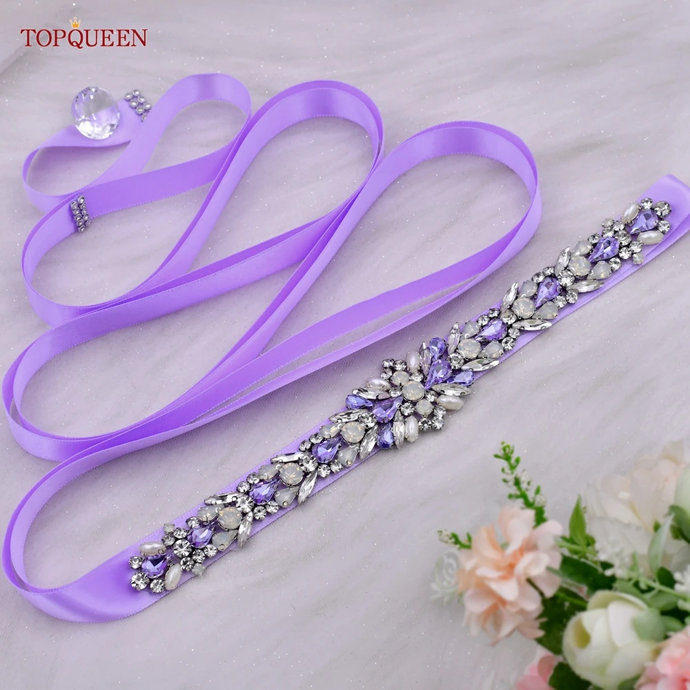 Bridal Dress Belt Rhinestone Sash Wedding Accessories Women's Formal Party Evening Skirt Belt S57