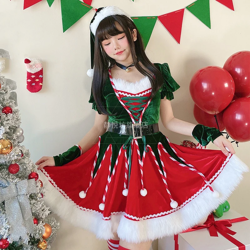 

Christmas Dress Cosplay for Womem Costume Santa Claus Dress Santa Sexy Christmas Tree Role-playing Anime New Year Disfraz