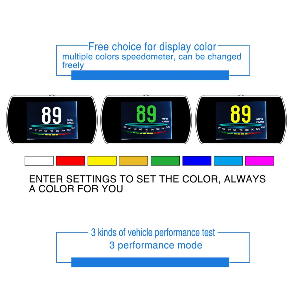 Geyiren P12 ڵ º ǻ OBD2 HUD  ÷   溸,   Һ RPM 