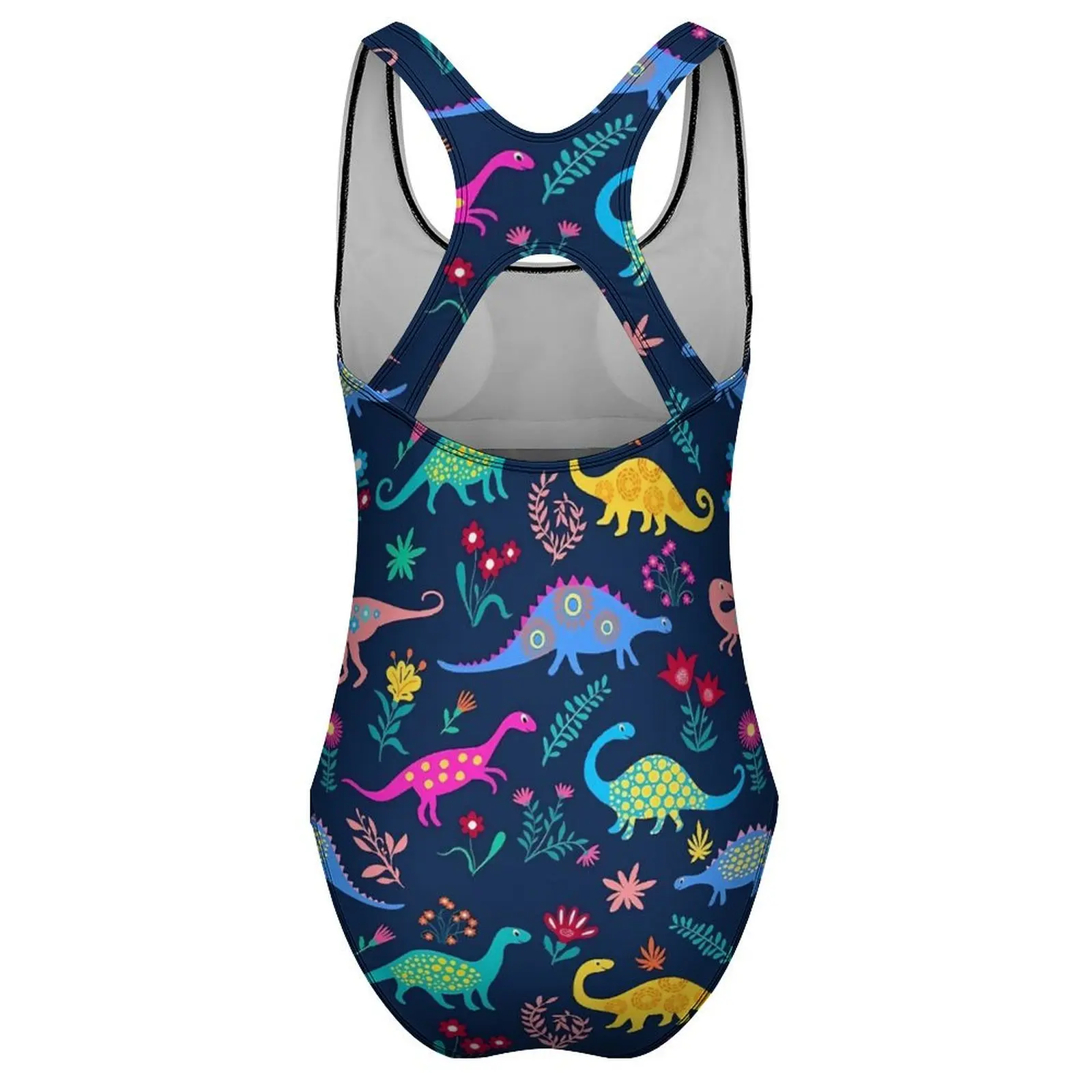 Cute Dinosaur Print Swimsuit Colorful Animal Push Up Swimwear One Piece Holiday Rave Bathing Suits Swimsuits Sexy Beach Wear