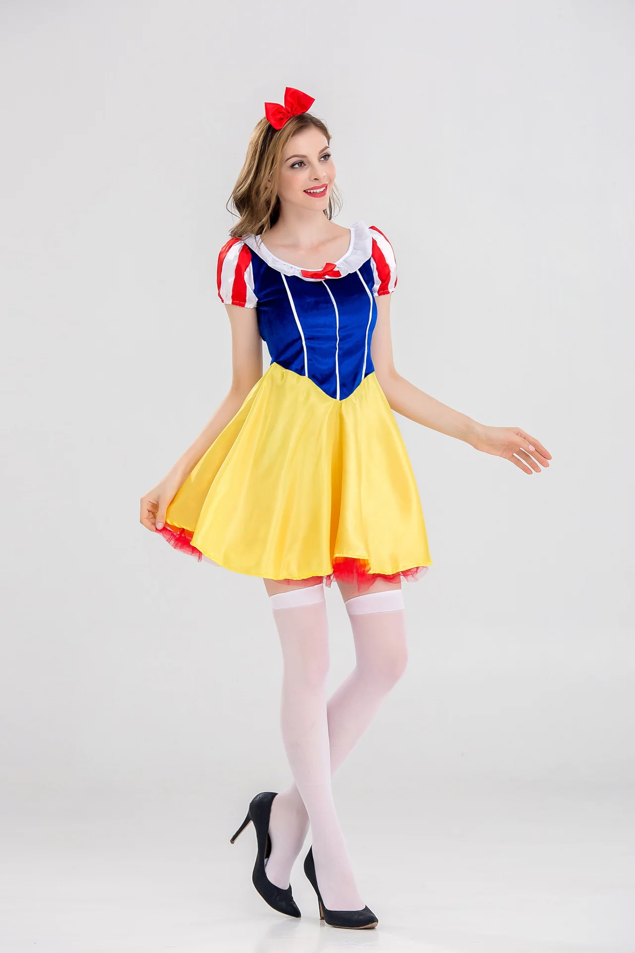 Halloween Costume Dance Dress Adult Snow White Skirt Short Skirt Snow White Performance Dress