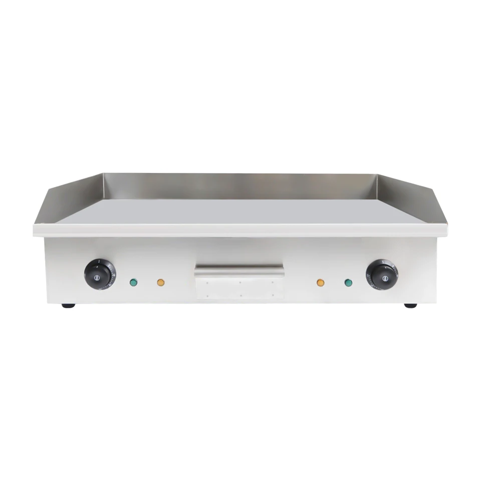Double Control Electric Griddle Commercial Cooktop