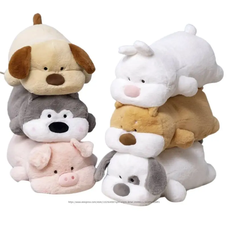 

Kawaii Husky Shiba inu Plush Stuffed Cartoon Lying Fluffy Dog Puppy Doll Lovely Animal Plush Pillow For Children Birthday Gifts