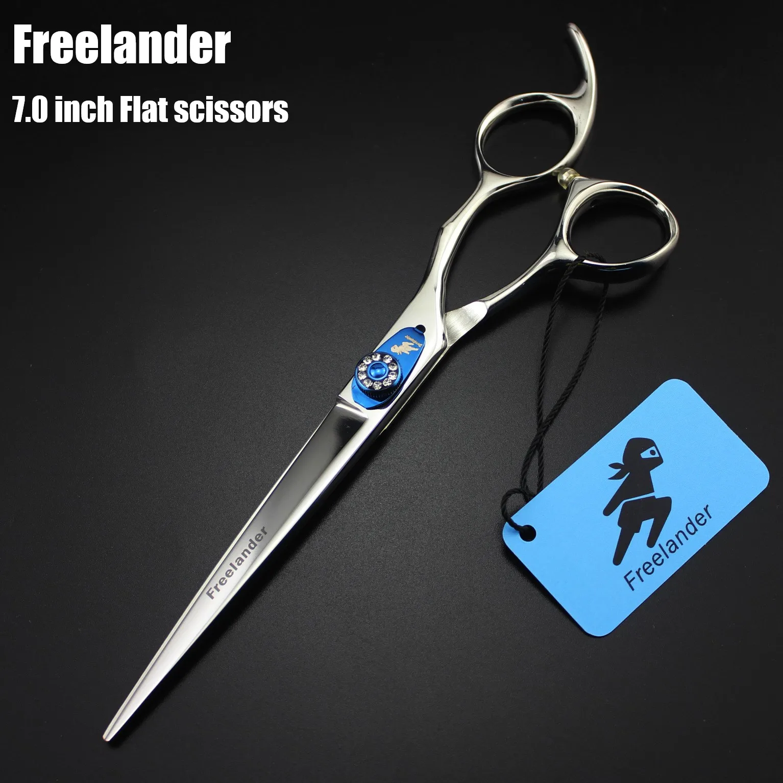 

Freelander 7 Inch Hair Scissor Professional Barber Shop 440C Flat Scissors Hairdressing Scissors Baber Hair Cutting Tools