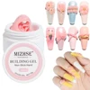 MIZHSE 15G Extension Nail Gel Non Stick Hand Solid Easy Stick Nail Patch Gel No Flowing Non Sticky Builder Gel Clear Nude Pink 1
