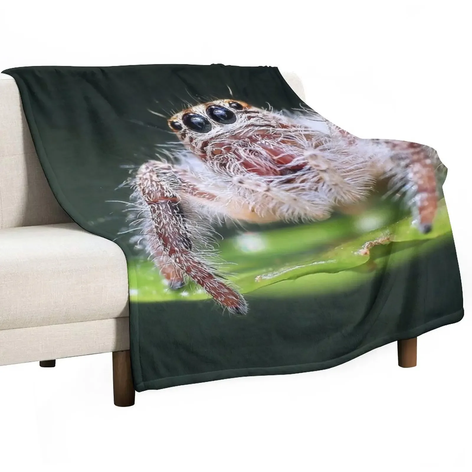 

Jumping Spider Throw Blanket warm for winter Luxury Thicken Polar Bed linens Blankets