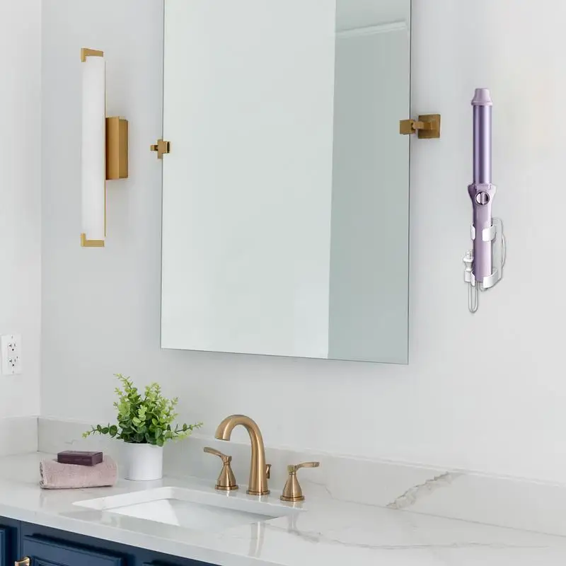 Hair Tool Organizer Adhesive Blow Dryer Rack Curling Iron Holder Hair Straightener Rack Salon Styling Accessories