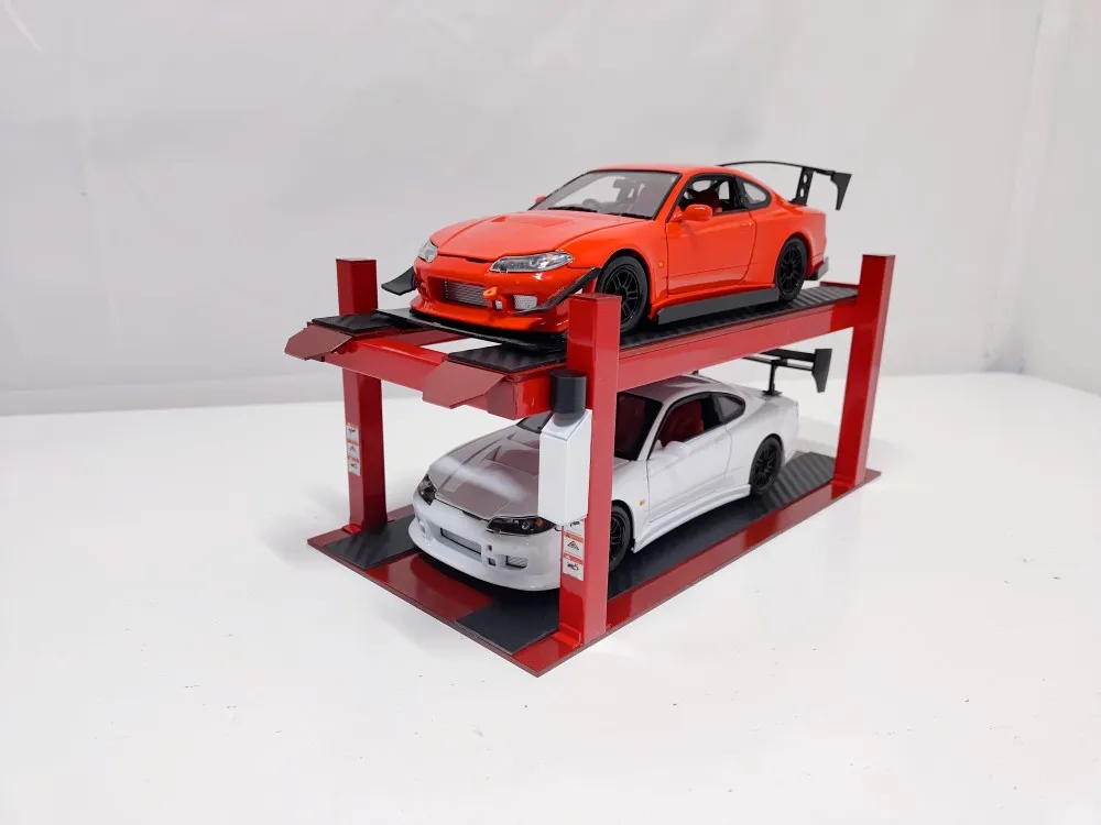 1/18 1/24 1/43 1/64 Plastic Parking Rack Lift Garage Model Car Scene 5