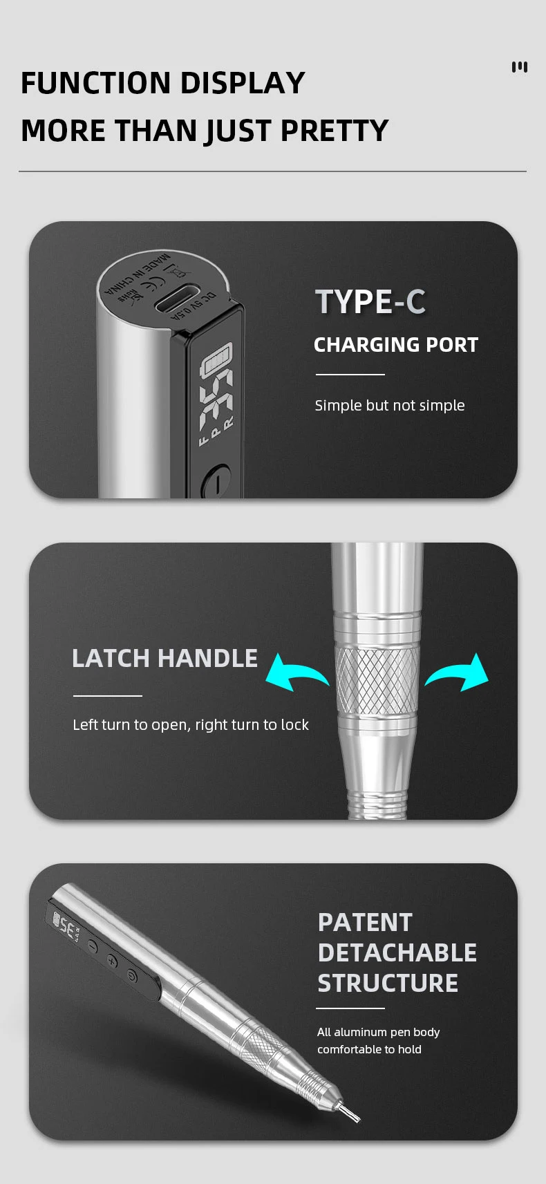 35000RPM Cordless Electric Nail Drill