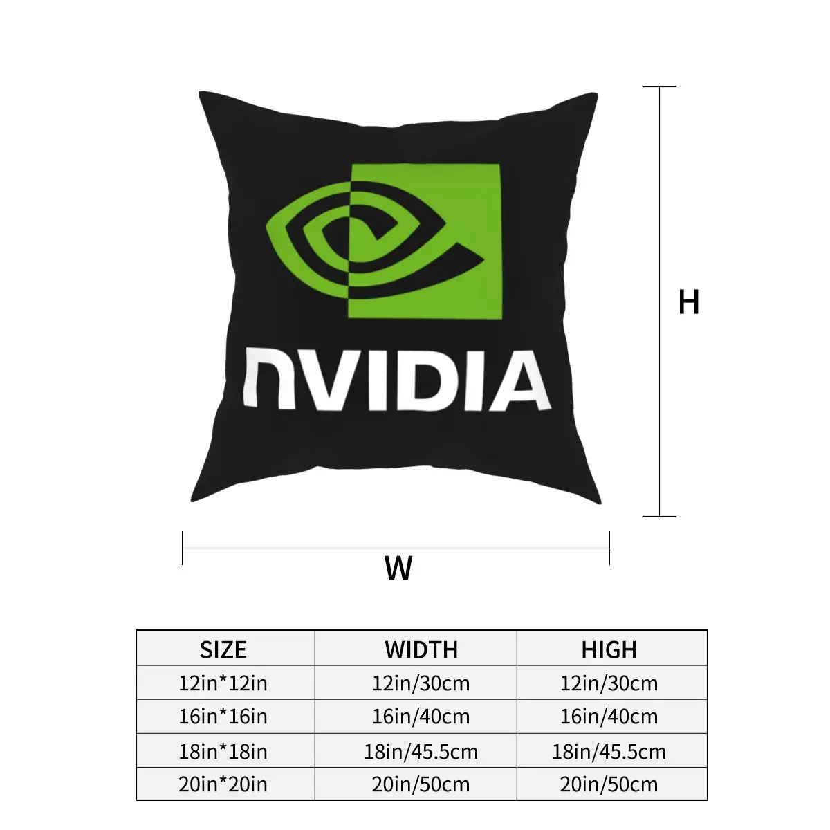Фото Чехол для подушки с принтом Intel Nvidia Geforce Gtx, антибактериальный №3