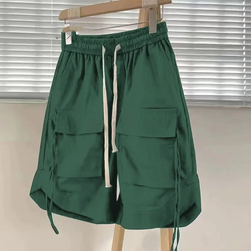 Spring Summer New Fashion High Waist Men's Clothing Loose All Match Ropa Hombre Pure Cotton Solid Korean Style Y2K Casual Pants