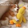 Hot dog sleeping with duck toys to relieve boredom of little yellow duck pet puppy interactive plush doll hug duck 2