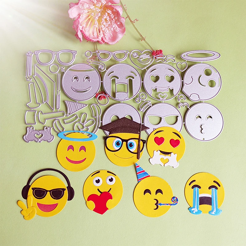 

Новинка 2023, металлические пресс-формы с милыми выражениями для скрапбукинга «сделай сам» и изготовления карт, рельефное тиснение, декоративные без штампов