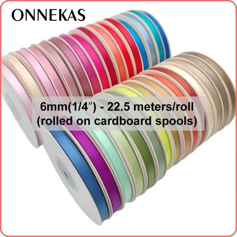 22.5Meters 6/9/16/25/38mm Double Sided SATIN RIBBON Polyester Double Face Silky Ribbon for Eternal Rose (43-84) satin ribbons ribbon supplies satin ribbon polyester ribbon