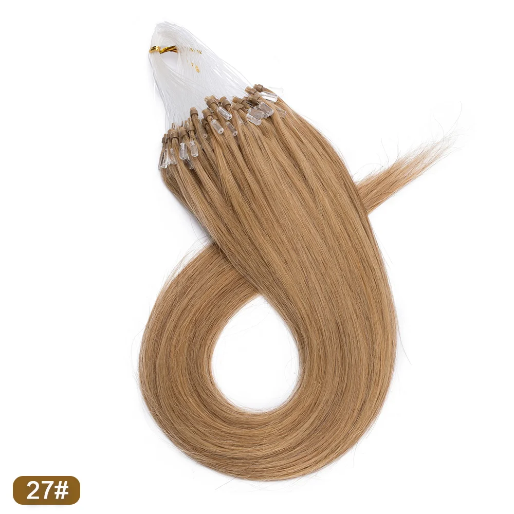 SEGO Mikroring-Haarverlängerungen, Mikroperlen, Echthaar, vorgebunden, kalte Fusion, I-Spitze, Haarteil für Frauen, 50 g, 100 Stränge – Detail 20