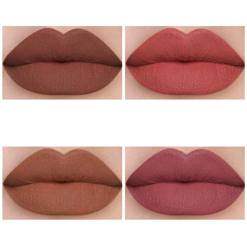 Lip liner set 12 Pcs matte lipstick lipliner nude makeup lasting makeup keep lipstick pen set not fade waterproof sweat proof