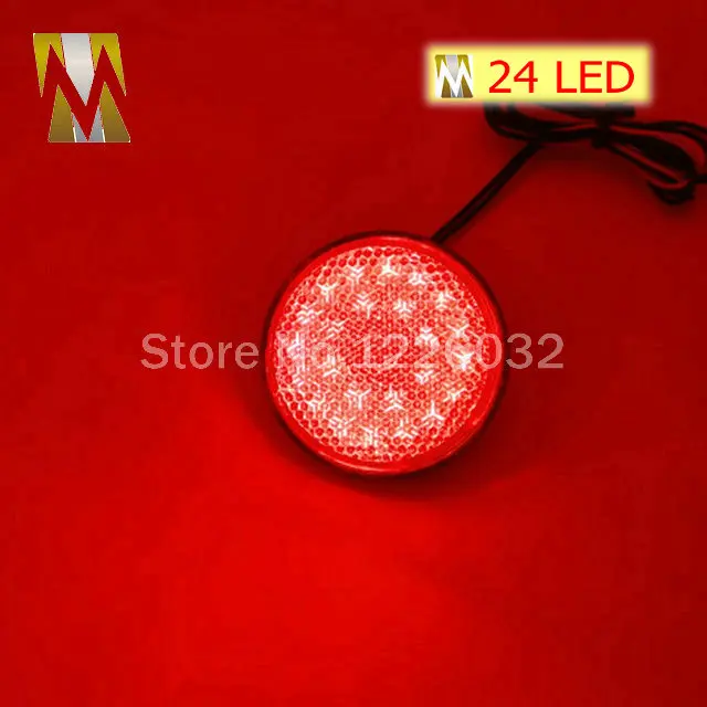 High-Performance Red LED Reflector Brake and Turn Signal Light for Motorcycles, Cars, and Trucks
