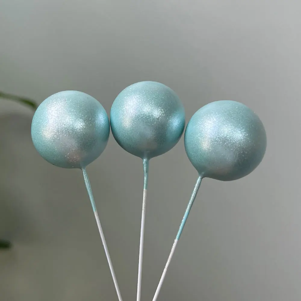 Description Picture 5 of item100Pcs Pearl Balls Cake Toppers 2/4cm Glitter Glossy Pearl Rose Gold Balls Cupcake Toppers for Birthday Wedding Party Cake Decor